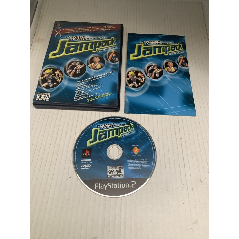 PlayStation Underground Jampack Winter 2001 Sony PS2 Demo Disc CIB 0711719716327
